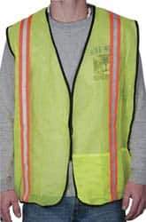 OccuNomix - Size XL High Visibility Yellow Mesh General Purpose Vest - 44 to 46" Chest, Hook & Loop Closure, 1 Pocket, Polyester - Best Tool & Supply