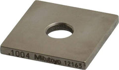 Mitutoyo - 0.1004" Square Steel Gage Block - Accuracy Grade 0, Includes Certificate of Inspection - Best Tool & Supply