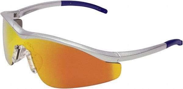 MCR Safety - Fire Mirror Lenses, Framed Safety Glasses - Scratch Resistant, Size Universal, Wrap Around - Best Tool & Supply