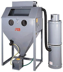 Trinco - 53" Wide x 65" High x 50" Deep Floor Sandblaster - Working Dimensions 48" Wide x 24" High x 24" Deep - Best Tool & Supply