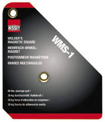 Bessey - 3-3/4" Wide x 3/4" Deep x 4-3/8" High Magnetic Welding & Fabrication Square - 66 Lb Average Pull Force - Best Tool & Supply