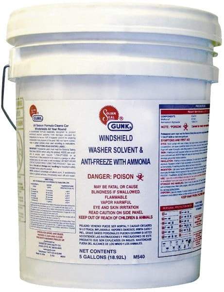 Gunk - Windshield Washer Fluid - 5 Gal Pail - Best Tool & Supply