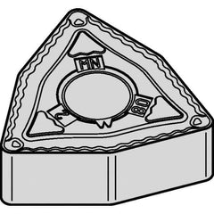 Kennametal - WNMG332 MN Grade KCP10B Carbide Turning Insert - TiOCN Finish, 80° Trigon, 3/8" Inscr Circle, 3/16" Thick, 1/32" Corner Radius - Best Tool & Supply