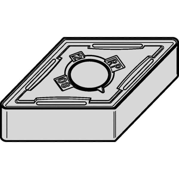 Kennametal - DNMG433 RP Grade KCP25B Carbide Turning Insert - TiCN/Al2O3/TiOCN Finish, 55° Diamond, 1/2" Inscr Circle, 3/16" Thick, 3/64" Corner Radius - Best Tool & Supply