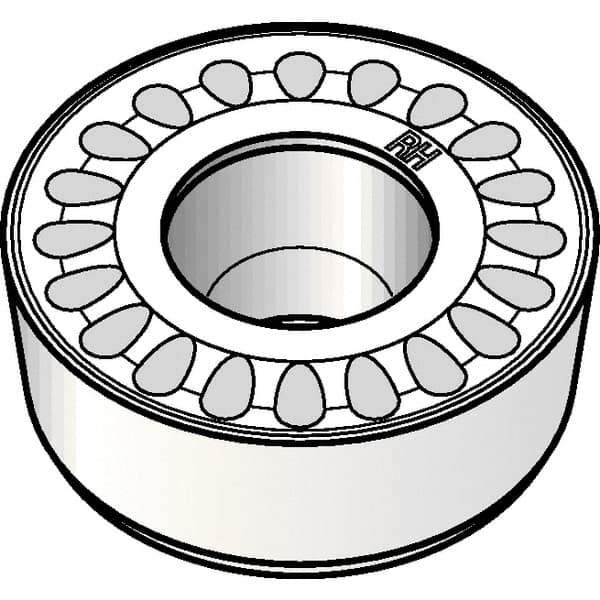 Kennametal - RCMT2006M0 RH Grade KCP25 Carbide Turning Insert - TiCN/Al2O3 Finish, Round, 20mm Inscr Circle, 1/4" Thick - Best Tool & Supply