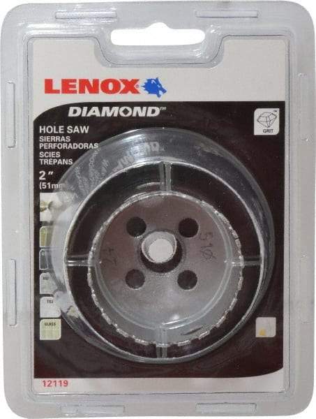 Lenox - 2" Diam, 1-5/8" Cutting Depth, Hole Saw - Diamond Grit Saw, Continuous Edge - Best Tool & Supply