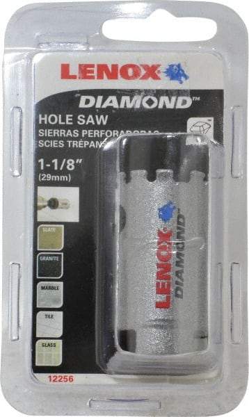 Lenox - 1-1/8" Diam, 1-5/8" Cutting Depth, Hole Saw - Diamond Grit Saw, Continuous Edge - Best Tool & Supply