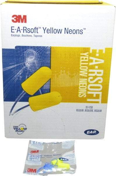 3M - Disposable, Corded, 33 dB Earplugs - Yellow, 200 Pairs - Best Tool & Supply