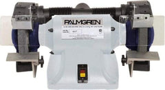 Palmgren - 8" Wheel Diam x 1" Wheel Width, 3/4 hp Grinder - 5/8" Arbor Hole Diam, 1 Phase, 3,450 Max RPM, 120/240 Volts - Best Tool & Supply