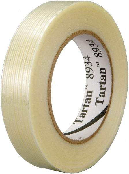 3M - 3/4" x 60 Yd Clear Rubber Adhesive Packaging Tape - Polypropylene Film Backing, 4 mil Thick, 100 Lb Tensile Strength, Series 8934 - Best Tool & Supply