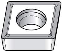 Kennametal - CCGT21.52 LF Grade KC5010 Carbide Turning Insert - TiAlN Finish, 80° Diamond, 1/4" Inscr Circle, 3/32" Thick, 1/32" Corner Radius - Best Tool & Supply