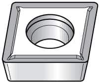 Kennametal - CPGT21.50 LF Grade KC5410 Carbide Turning Insert - TiB2 Finish, 80° Diamond, 1/4" Inscr Circle, 3/32" Thick, 0.0039" Corner Radius - Best Tool & Supply