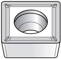 Kennametal - SCMT432 LF Grade KC5025 Carbide Turning Insert - TiAlN Finish, 90° Square, 1/2" Inscr Circle, 3/16" Thick, 1/32" Corner Radius - Best Tool & Supply