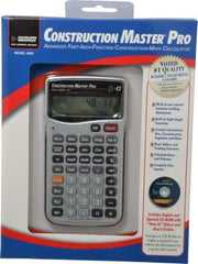 Calculated Industries - 11-Digit (7 normal, 4 Fractions) with Full Annunciators 40 Function Handheld Calculator - 5/8" x 2-1/2" (15.88mm x 63.5mm) Display Size, Silver, LR-44/A76 Powered, 9" Long x 8" Wide x 2" High - Best Tool & Supply