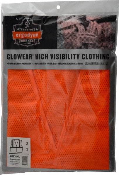 Ergodyne - Size L/XL High Visibility Orange Mesh General Purpose Vest - 44 to 52" Chest, ANSI/ISEA 107, Hook & Loop Closure, 1 Pocket, Polyester - Best Tool & Supply