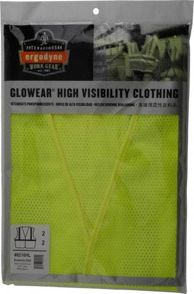 Ergodyne - Size L/XL High Visibility Lime Mesh General Purpose Vest - 44 to 52" Chest, ANSI/ISEA 107, Hook & Loop Closure, 1 Pocket, Polyester - Best Tool & Supply