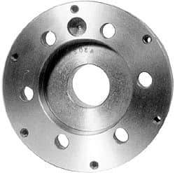 Buck Chuck Company - Adapter Back Plate for 10" Diam Self Centering Lathe Chucks - A1/A2-8 Mount, 3.03" Through Hole Diam, 6.344mm ID, 8.03" OD, 1.032" Flange Height, Steel - Best Tool & Supply