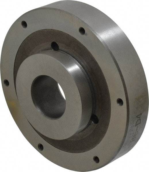 Buck Chuck Company - Adapter Back Plate for 6" Diam Self Centering Lathe Chucks - D1-4 Mount, 1-1/2" Through Hole Diam, 3.109mm ID, 5.88" OD, 1.166" Flange Height, Steel - Best Tool & Supply