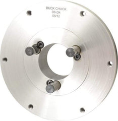 Buck Chuck Company - Adapter Back Plate for 8" Diam Self Centering Lathe Chucks - D1-4 Mount, 2.03" Through Hole Diam, 4.73mm ID, 8.13" OD, 1.068" Flange Height, Steel - Best Tool & Supply