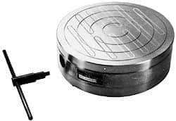 Suburban Tool - Fine Pole Round Permanent Magnetic Rotary Chuck - 10-1/8" Wide x 2-15/16" High, Ceramic - Best Tool & Supply