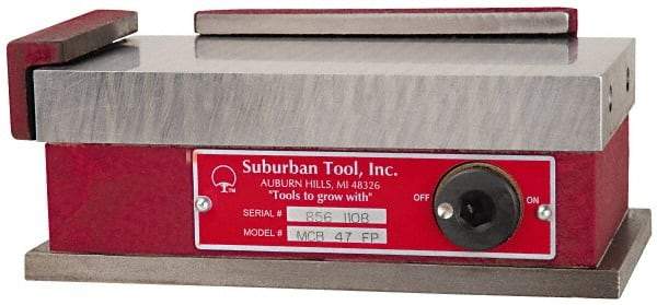 Suburban Tool - Standard Pole Rectangular Permanent Magnetic Block Chuck - 12-1/2" Long x 6" Wide x 2-5/8" High, Ceramic - Best Tool & Supply