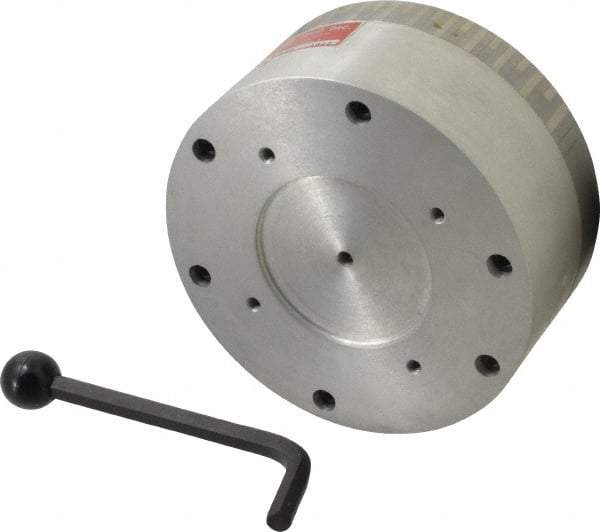 Suburban Tool - Fine Pole Round Permanent Magnetic Rotary Chuck - 6-1/4" Wide x 2-15/16" High, Ceramic - Best Tool & Supply