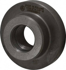 Bison - Adapter Back Plate for 4" Diam Self Centering Lathe Chucks - 1-1/2 - 8 Mount, 1-1/2" Through Hole Diam, 2.677mm ID, 4.095" OD, 0.709" Flange Height, Cast Iron - Best Tool & Supply