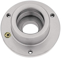 Bison - Adapter Back Plate for 8" Diam Self Centering Lathe Chucks - 2-1/4 - 8 Mount, 2.26" Through Hole Diam, 4.33mm ID, 8" OD, 0.59" Flange Height, Steel - Best Tool & Supply