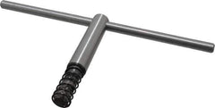 Bison - 12, 16" Chuck Diam Compatibility, Lathe Chuck Key - Compatible with 4-Jaw Chucks, Self Ejecting, 6-1/2" Body Length, 9/16" Actual Key Square Size - Best Tool & Supply