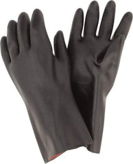 MAPA Professional - Size 2XL (11), 14" Long, 30 mil Thick, Neoprene Chemical Resistant Gloves - Textured Finish, Gauntlet Cuff, Black - Best Tool & Supply