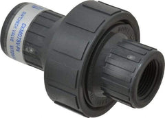 Plast-O-Matic - 3/4" PVC Check Valve - Inline, FNPT x FNPT, 150 WOG - Best Tool & Supply