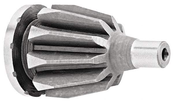 Bison - Forged Steel Lathe Chuck Pinion - 5" Chuck Diam Compatible, 0.98" OD - Best Tool & Supply