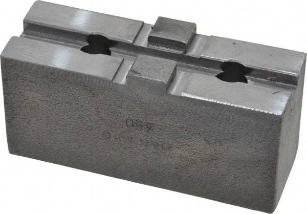 H & R Manufacturing - 8" Chuck Capacity, Tongue & Groove Attachment, Square Soft Lathe Chuck Jaw - Steel, 1-3/4" Btw Mount Hole Ctrs, 3-1/2" Long x 1-1/4" Wide x 1-5/8" High, 5/16" Groove - Best Tool & Supply