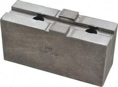 H & R Manufacturing - 12" Chuck Capacity, Tongue & Groove Attachment, Square Soft Lathe Chuck Jaw - Steel, 2-1/2" Btw Mount Hole Ctrs, 4-7/8" Long x 1-3/4" Wide x 2-3/8" High, 1/2" Groove - Best Tool & Supply