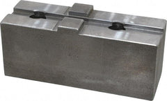 H & R Manufacturing - 15" Chuck Capacity, Tongue & Groove Attachment, Square Soft Lathe Chuck Jaw - Steel, 3" Btw Mount Hole Ctrs, 5-5/8" Long x 2" Wide x 2-5/16" High, 1/2" Groove - Best Tool & Supply