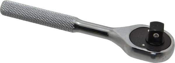 Proto - 3/8" Drive Pear Head Ratchet - Chrome Finish, 5" OAL, 24 Gear Teeth, Miniature/Stubby Head - Best Tool & Supply