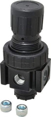 Parker - 1/4 NPT Port, 30 CFM, Zinc Economy Regulator - 2 to 125 psi Range, 300 Max psi Supply Pressure, 1/4" Gauge Port Thread, 2" Wide x 4.44" High - Best Tool & Supply