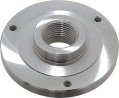 Bison - Adapter Back Plate for 5" Diam Self Centering Lathe Chucks - 1-1/2 - 8 Mount, 1.515" Through Hole Diam, 2.164mm ID, 5" OD, 0.51" Flange Height, Steel - Best Tool & Supply