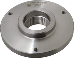 Bison - Adapter Back Plate for 6-1/4" Diam Self Centering Lathe Chucks - 2-1/4 - 8 Mount, 2.26" Through Hole Diam, 3.385mm ID, 38139" OD, 0.59" Flange Height, Steel - Best Tool & Supply