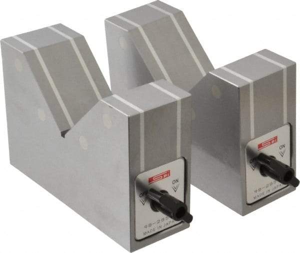 SPI - 90mm Max Capacity, 90° Angle, V-Block - 150mm Long x 50mm Wide x 100mm High, Sold as Matched Pair - Best Tool & Supply