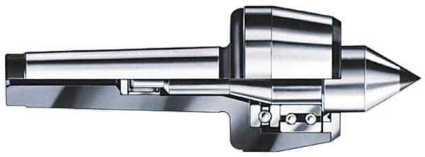 Rohm - MT2 Taper Shank, 1.77" Head Diam Carbide Tipped Live Center - 7,000 Max RPM, 1.35" Head Length, 0.7874" Point Diam, 0.945" Point Len, 264 Lb Max Workpc, 5.08" OAL, Standard Point - Best Tool & Supply