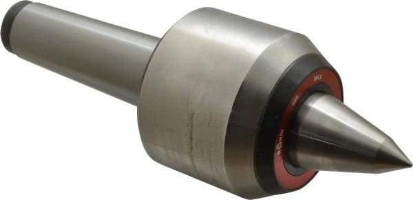 Rohm - MT5 Taper Shank, 3.74" Head Diam Live Center - 6,000 Max RPM, 3.32" Head Length, 1.65" Point Diam, 2.323" Point Len, 4,400 Lb Max Workpc, 11.01" OAL, Long Point - Best Tool & Supply