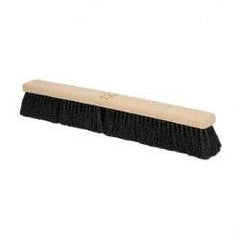 PRO-SOURCE - 24" General Purpose Polypropylene Push Broom - 3" Bristle Length, Plastic Block, Bolt-On Handle Connection, Handle Sold Separately - Best Tool & Supply