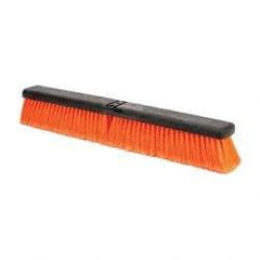 PRO-SOURCE - 24" General Purpose Polypropylene Push Broom - 3" Bristle Length, Plastic Block, Bolt-On Handle Connection, Handle Sold Separately - Best Tool & Supply