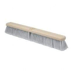 PRO-SOURCE - 24" General Purpose Polypropylene Push Broom - 3" Bristle Length, Plastic Block, Bolt-On Handle Connection, Handle Sold Separately - Best Tool & Supply