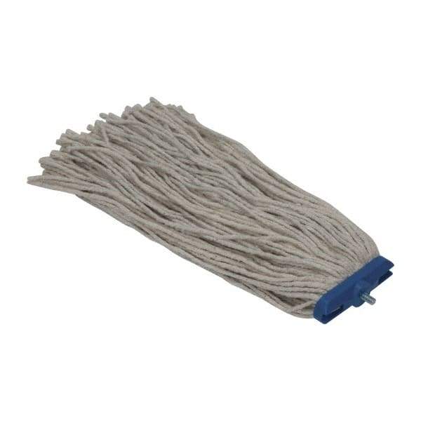 PRO-SOURCE - 1" White Head Band, Large Cotton Cut End Mop Head - 4 Ply, Screw On Connection, Use for Heavy Duty Floor Cleaning - Best Tool & Supply