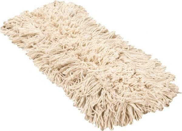 PRO-SOURCE - 18" Long x 3-1/2" Wide Yarn Blend Dust Mop Head - Snap-On, Blue, Looped Head, Launderable - Best Tool & Supply