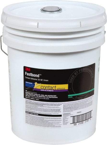 3M - 5 Gal Pail Green Contact Adhesive - Series 30NF, 4 hr Working Time - Best Tool & Supply