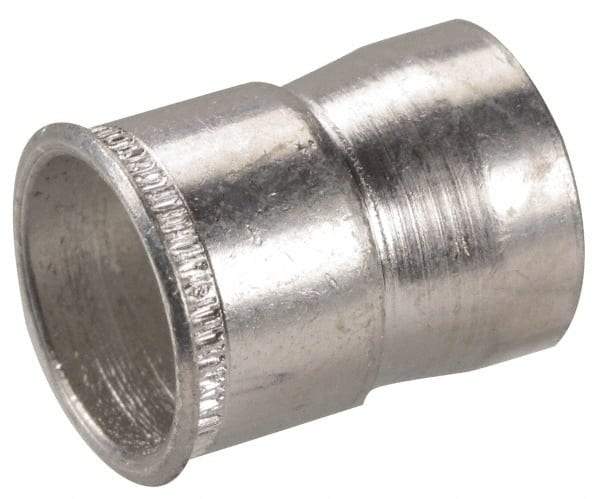 Made in USA - M10x1.50 Metric Coarse, Cadmium-Plated, Aluminum Knurled Rivet Nut Inserts - 0.76mm to 2.29mm Grip, 14.29mm Drill Size, 14.94mm Body Diam - Best Tool & Supply