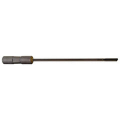 Made in USA - 1/4", 32" Flute Length, 33" Depth of Cut, Carbide-Tipped Shank, Single Flute Gun Drill - Best Tool & Supply